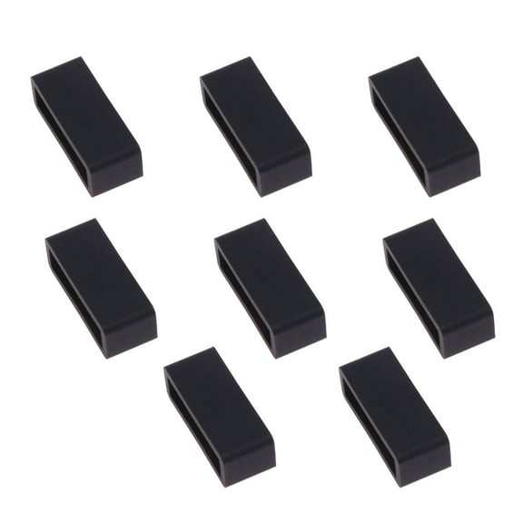KALLORY 8Pcs Watch Band Strap Loops Silicone Ring for Holding Straps in Place