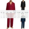thumbnail image 5 of ZUKMRJPC Men's Cotton Pajamas Sets Classic Long Sleeved and Long Pants Sleepwear Pjs 2 Piece Solid Color Comfy Loungewear Set with Pocket, 5 of 5