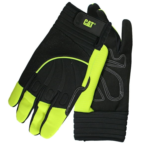 CAT Men's XL Synthetic Leather High Visibility Work Glove CAT012224X