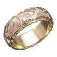 thumbnail image 2 of Wentin Rings Clearance! Exquisitely Carved Rose Two Tone Women's Ring European And American Wedding Gift Ring, 2 of 9