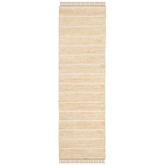 SAFAVIEH Natural Fiber Carrie Braided Runner Rug, Ivory, 2'3" x 8'
