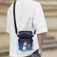 thumbnail image 3 of FUIALDOLG Christmas Snowman Star Print Shoulder Crossbody Pouch Polyester Crossbody Bag for Men, Lightweight Zipper Shoulder Bag Pouch, 3 of 7