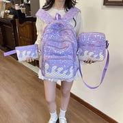 Ice Cream Series Three-Piece Backpack Set College Style Backpack