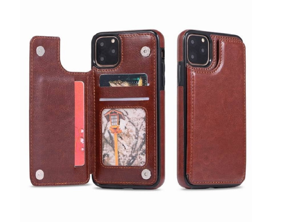 iPhone 11 Wallet Case with Card Holder,TIKA PU Leather Kickstand Card ...
