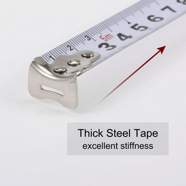 Measure Double Scale Tape Ruler Metric Retractable Steel Ruler