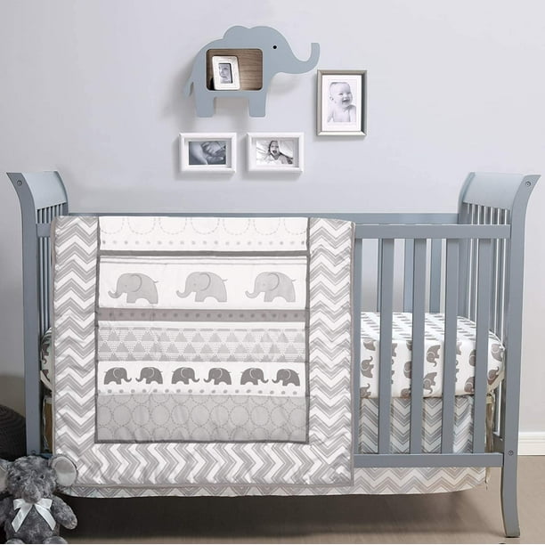 The Peanutshell Elephant Walk Crib Bedding Set 3 Piece Nursery Quilt Sheet Skirt Included A Herd Of Elephants Gently By Visit The Peanutshell Elephant Walk Crib, Ps By The Peanutshell Buffalo Plaid Crib Bedding Set 3pc