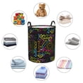 thumbnail image 6 of Goofa Color Summer Printed Circular Hamper,Laundry Basket with Handles,Storage Baskets Foldable,Large Capacity Laundry Hamper-, 6 of 8