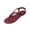 Wine, variant on HTHLVMD Women's Braided T-Strap Sandals, Flip Flop Slingback Shoes, Summer Sandals, Women's Thong Sandals Braided T-Strap Flat Sandals Ankle Strap Open Toe Slides Summer Vacation Beach Shoes, Black 6