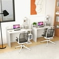 thumbnail image 5 of Gymax 48'' Modern Computer Desk Home Office Workstation w/ Hutch & Storage Shelves White, 5 of 10