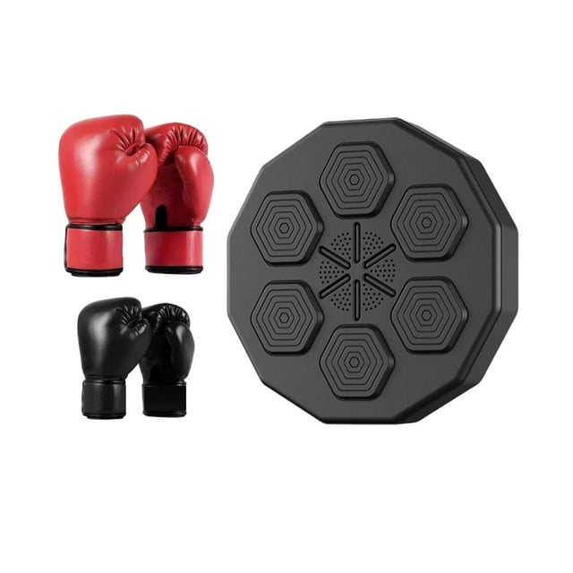 S SERENABLE Music Boxing Machine Exercise Indoor Boxing Trainer Music Boxing Wall Target Red Adult Black