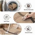 thumbnail image 5 of SUNDEREY 3'x5' Geometri Area Rug, 3x5ft Washable Bedroom Rug,Easy Jute Indoor Outdoor Carpet, Farmhouse Non Slip Circular Pattern Rug for Dining Room Office Entrance Kitchen,Khaki, 5 of 10