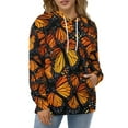 thumbnail image 4 of Monarch Butterfly Pattern 3D Print Hoodie Men Women Autumn Thin Pullover Sweatshirt Vintage Streetwear Tops, 4 of 6