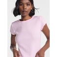 thumbnail image 4 of No Boundaries Waffle Knit Tee, Women’s XXS-XXL, 4 of 5