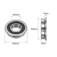 thumbnail image 2 of F6900-2RS Flanged Ball Bearing 10x22x6mm Double Sealed Chrome Steel Flange Bearings, 4 Packs, 2 of 5