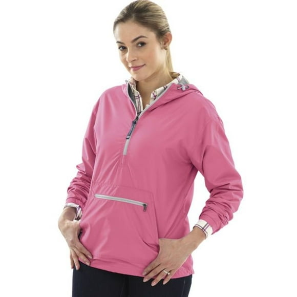 Charles River Apparel Women's Chatham Anorak, neon Pink, XL