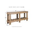 Signature Design by Ashley Susandeer Brown Sofa/Console Table, Solid