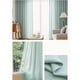 thumbnail image 4 of Cortinas estilo lino - Juego de 2 paneles de 150 x 270 cm (59 x 106 pulgadas) | Verde menta, blanco, gris, caqui y amarillo | Poliéster con aspecto de lino para decorar salas de estar y dormitorios, 4 of 7