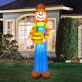 thumbnail image 2 of Occasions Airflowz Inflatable Harvest Scarecrow Holding Pumpkin, 2 ft Tall, Multicolored, 2 of 2