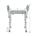 thumbnail image 5 of Medline Bath Chair and Shower Chair with Armrests for Elderly, Sturdy, 13.5-In Seat, 350 lb Weight Capacity, Gray, 5 of 6