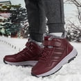 thumbnail image 2 of HBFAGFB Espadrilles pour Femmes Hiver Chaussures Confortables et Chaudes Extérieur Bottes de Neige Coupe-Vent Rouges Taille 39, 2 of 7