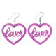 thumbnail image 2 of Pendientes colgantes de corazón Yinane Joyería de moda Acrílico Amor para aniversario de Boda Novias Púrpura, 2 of 8