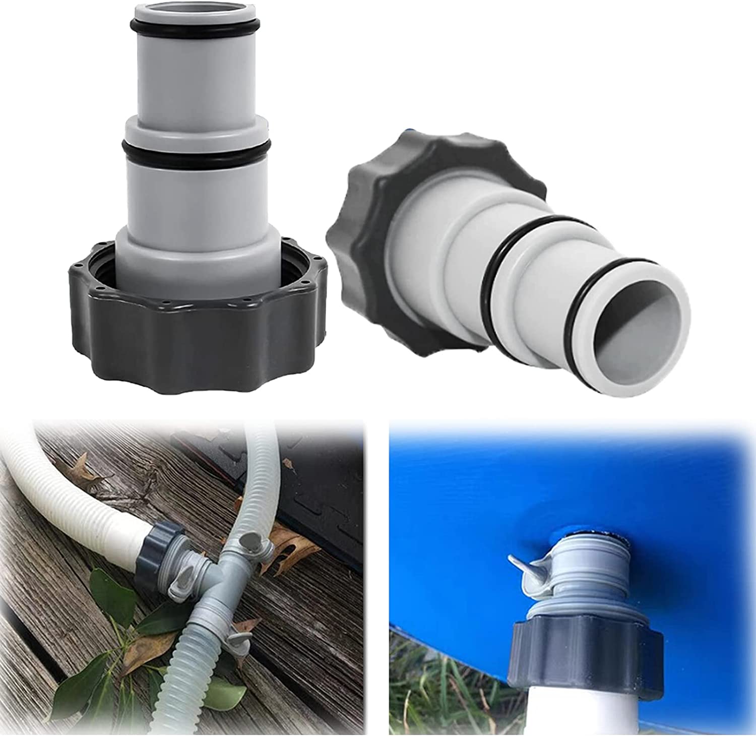 2pcs Swimming pool drainage adapter, swimming pool hose adapter