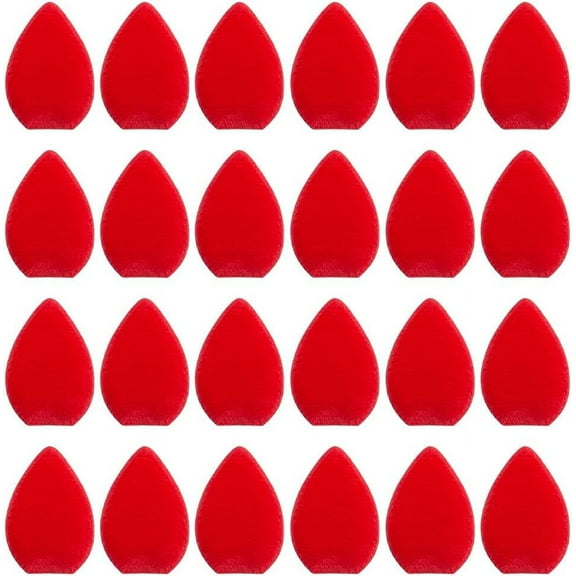 50PCS Mini Artificial Deer Ears DIY Christmas Decoration Headband Hair Ornament Teardrops Shaped Hairbands Hair Accessories for Men Women Halloween Christmas Party Cosplay(red) DIY