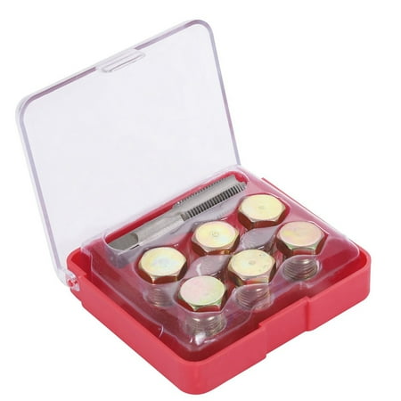 

7 pcs M15X1.5 Oil Pan Stripped Thread Repair Tools Set Automotive Drain Tool