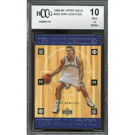- 1998-99 upper deck #320 DIRK NOWITZKI dallas mavericks rookie card BGS BCCG 10