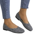 thumbnail image 3 of Sngxgn Flats Shoes Women Comfortable Women's Flats(Grey,40), 3 of 8