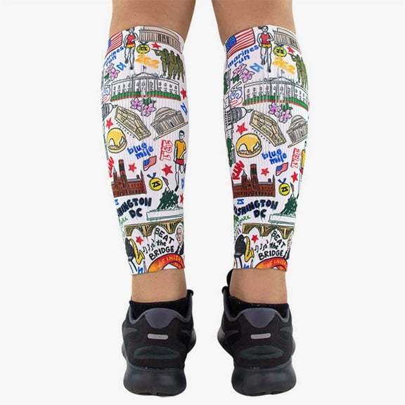 DC Doodle Compression Leg Sleeves L/XL / White