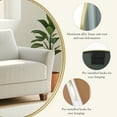 thumbnail image 5 of CONCETTA 28-Inch Round Wall-Mounted Mirror, Made Of High-Quality Aluminum, With a Clear And Bright Mirror Surface, Equipped With a Convenient Hook,Gold., 5 of 5