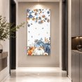 thumbnail image 3 of Canvas Wall Art, Navy Blue Pumpkin Fall Framed Canvas Prints for Living Room Hallway, Thanksgiving Maple Leaves Branches Gallery Wrapped Wall Decor for Home Office, Gifts, 30"x60" Ship Next Day, 3 of 9