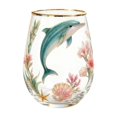 thumbnail image 3 of Floral Hummingbird Gold Trim Tumbler, Elegant Stemless Glass, Art Hand-Painted Stemless Glass, Stylish Drinking Cup for Tea (-selling Collection), 3 of 5