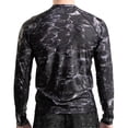 thumbnail image 6 of Aqua Design Rash Guard Men: UPF 50+ Long Sleeve Rashguard Swim Shirts for Men: Black Water Size 4X-Large, 6 of 6