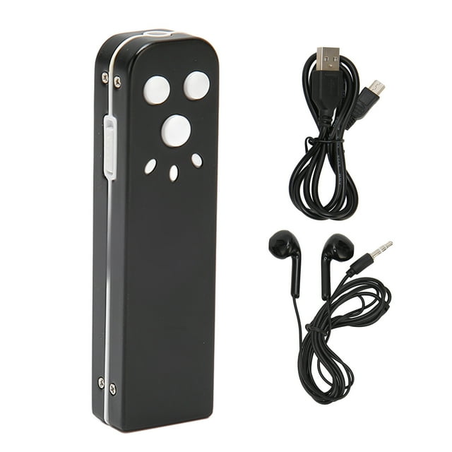 Mini grabadora HD con reducción de ruido, pequeña grabadora de voz activada con reproducción de MP3 para reuniones, clases, entrevistas, 4 GB