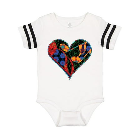 

Inktastic Music Note Patterned Heart Gift Baby Girl Bodysuit