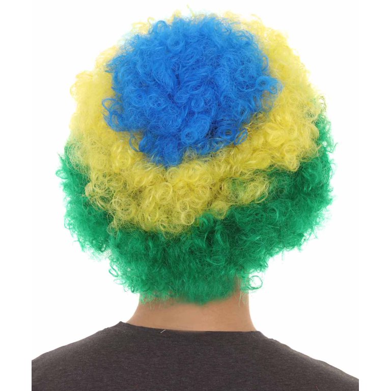 HPO Adult Unisex Patriotic Brazil Sport Flag Sport Fun Wig