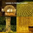 thumbnail image 4 of Christmas Net Lights 96 LED 6.5ft x 9.8ft Outdoor Christmas Bush Lights with 8 Modes, Connectable, Waterproof and Durable for Trees, Bushes, Christmas Decorations, Warm White, 4 of 7