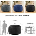 thumbnail image 3 of Bean Bag Chair for Adults - BeanBag Chairs with Soft Cover - Furniture Round Fluffy Couch Sofa for Living Room Lounge Bedroom College Dorm - Gifts for Gaming Reading Relaxing 4 Feet,Carbon Black, 3 of 14