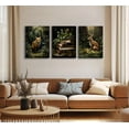 thumbnail image 2 of Dark Forest Animal Canvas Wall Art Vintage Fox Rabbit Books Painting Picture Wall Decor Victorian Gothic Botanical Flower Poster Print Artwork for Living Room Bedroom(only canvas), 2 of 6
