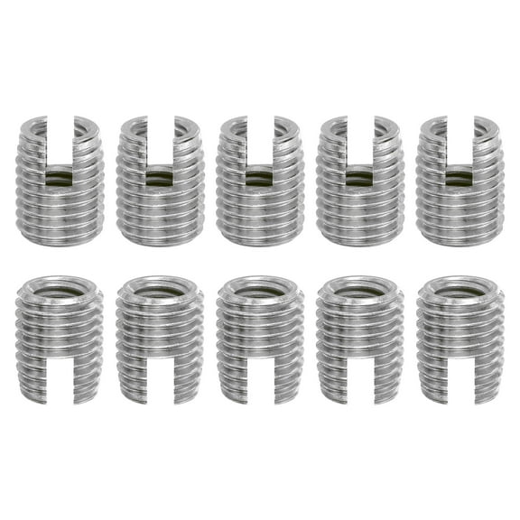 Self Tapping Threaded Inserts, 15Pack Inner M8 M12x15 303 Stainless Steel Nuts