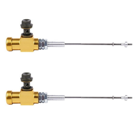 2X Motorcycle Hydraulic Clutch Master Cylinder Rod Brake Pump M10X1.25mm Aluminum Gold
