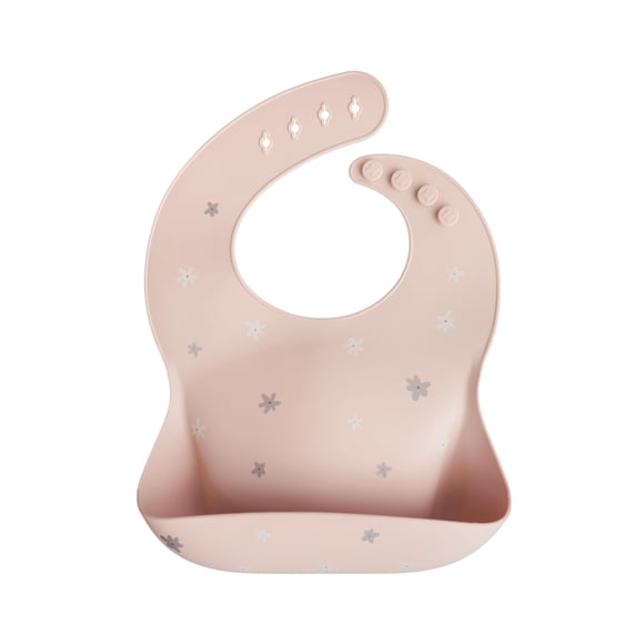Babero para Bebé Mushie de Silicona Ajustable e Impermeable Daisy
