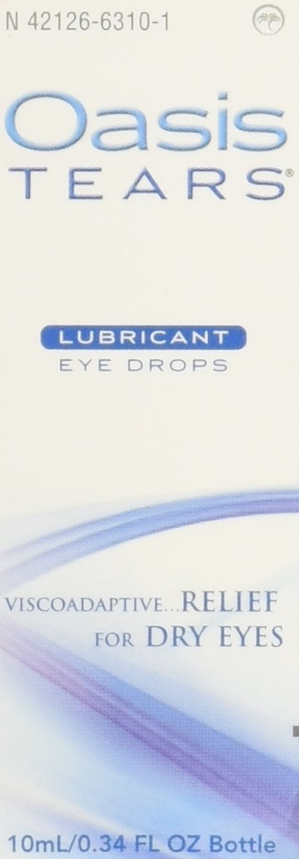 Oasis TEARS Lubricant Eye Drops Bottle Relief For Dry Eyes, 0.34 Ounce