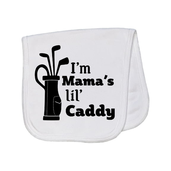 Inktastic I'm Mama's Lil' Caddy Golf for Kids Baby Burp Cloth