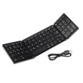 thumbnail image 2 of Teclado plegable BT tipo C, escritura silenciosa recargable, regalos ideales con teclado numérico, teclado portátil de viaje para viajar Negro, 2 of 8