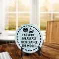 thumbnail image 2 of Signs ByLITA Circle Eat Some Breakfast then Change the World Wood Color Table Sign (5x5), 2 of 4