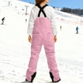 thumbnail image 4 of Huankd Women Snow Bib Overalls Insulated Waterproof Windproof Ski Bibs Pants Breathable Snowsuit Pink XL, 4 of 7