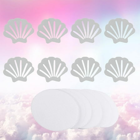 MLINS 22pcs Bathroom Anti-slip Stickers Adhesive Washroom Flooring Bathtub Non-slip Safety Adhesive Strips (Shell Shape for 12pcs Round for 10pcs)
